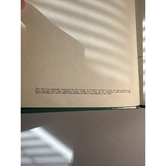 Hop on Pop by Dr. Seuss First Edition Book Club 1963 Hardcover - Picture 8 of 10